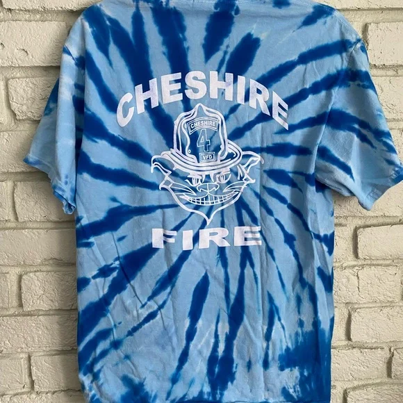 Port and Company Blue and White Short Sleeve Tee - Picture 1 of 3